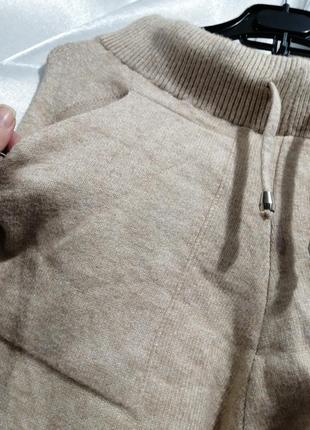 Нежные  вязаные брюки штаны с карманами высокая посадка , безумно приятные к телу3 фото