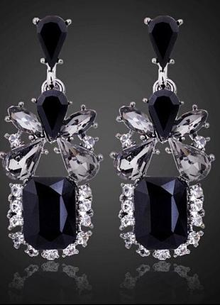 Сережки чорні ,сережки гвоздики ,сережки