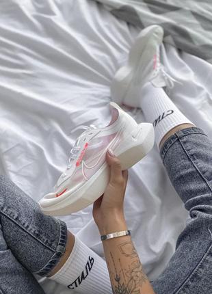 Nike vista lite white/red зручні жіночі білі кросівки віста жіночі білі легкі кросівки6 фото