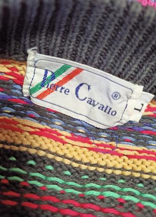 Яркий коттоновый свитер,джемпер,52-60разм.,pierre cavallo3 фото