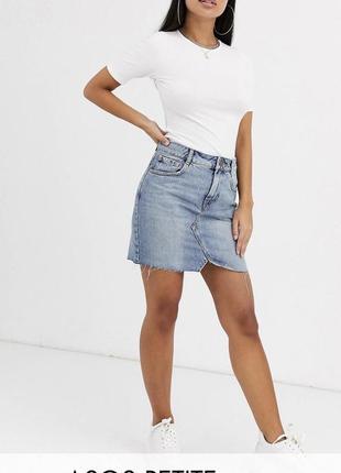 Джинсовая юбка asos petite