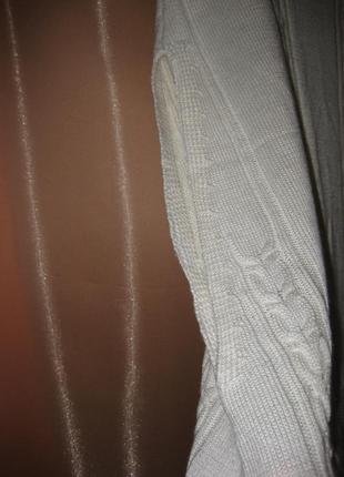 Шерсть30%, шикарный теплый элегантный свитер пончо безрукавка himmelblau,44, км0917, бежево-коричнев6 фото
