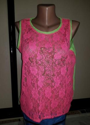 Майка неоновая яркая