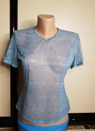 Футболка блакитна рептилія