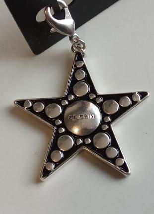 Массивный кулон подвеска звезда pilgrim с покрытием серебром, эксклюзив1 фото