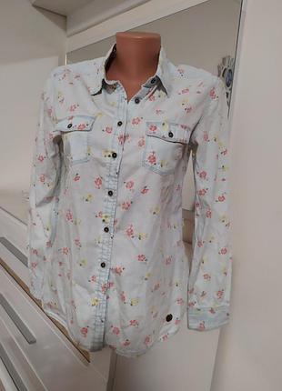 Вінтажна ретро джинсова сорочка pepe jeans