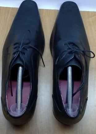 Классические мужские чёрные кожаные туфли дерби red tape бесплатная доставка7 фото