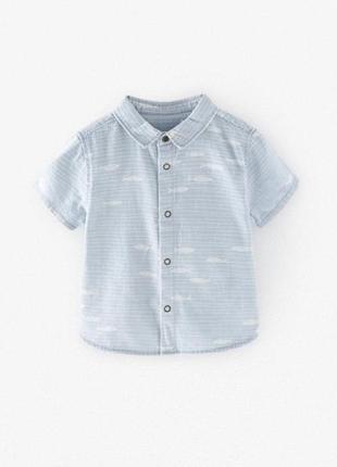 Джинсовая рубашка zara