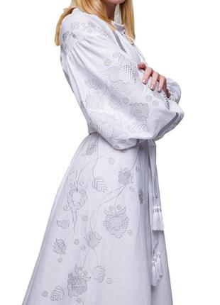 Платье вышиванка громовица белое2 фото