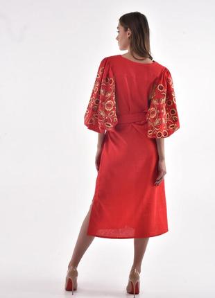 Сукня вишита «знахідка» червона3 фото