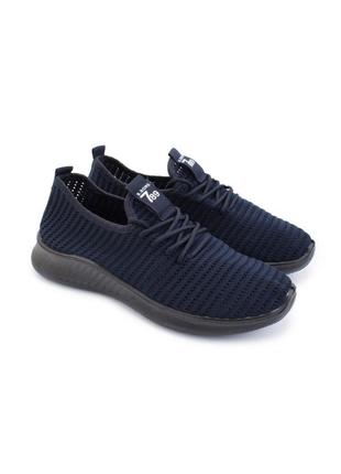 Стильные синие кроссовки из текстиля сетка летние дышащие3 фото