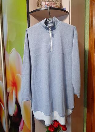 Подовжена кофта туніка