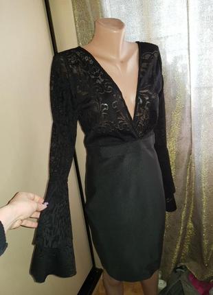 Платье бандажное черное2 фото