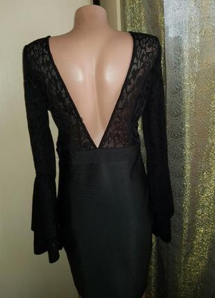 Платье бандажное черное4 фото