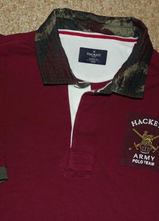 Футболка поло hackett army camouflage rugby shirt4 фото