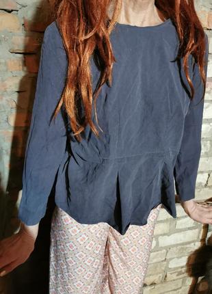 Блуза cos шёлк шелковая с баской разрезом сзади2 фото