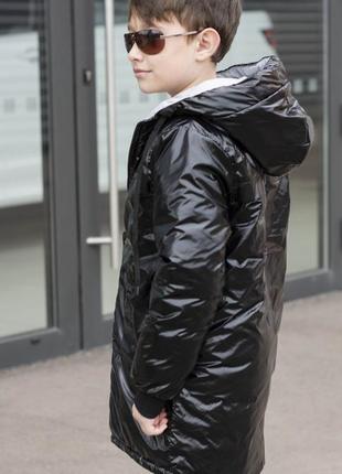 Стильная подростковая двухсторонняя куртка для мальчиков , размеры на рост 140 - 1704 фото
