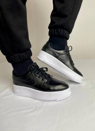 Женские кроссовки nike air force 1 sage black