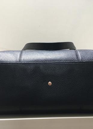 Кожаная сумка дорожная ручная кладь aigner shoulder bag m black4 фото