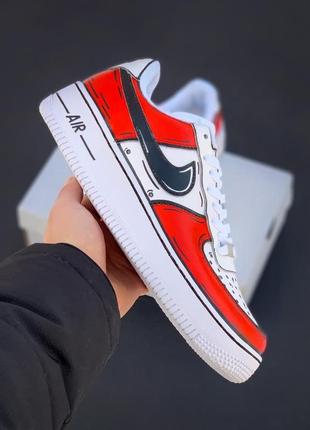 Жіночі кросівки nike air force 1 red/white