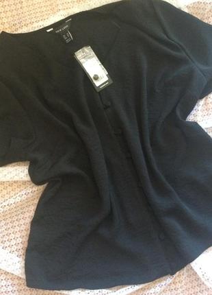 Черная блуза рубашка большого размера new look2 фото