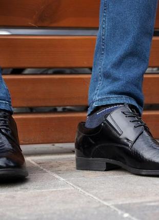 Шкіряні чоловічі туфлі від польського виробника4 фото
