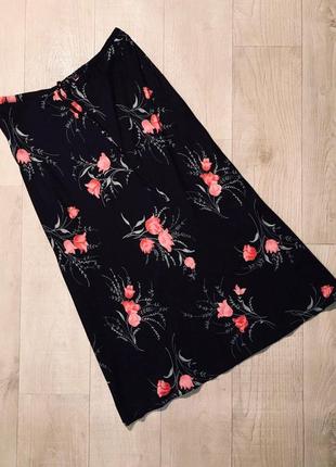Красивая юбка в цветочный принт 100% вискоза "bonmarche"