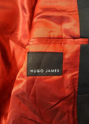 Чоловічий класичний вовняної блейзер піджак hugo james classic wool blazer4 фото