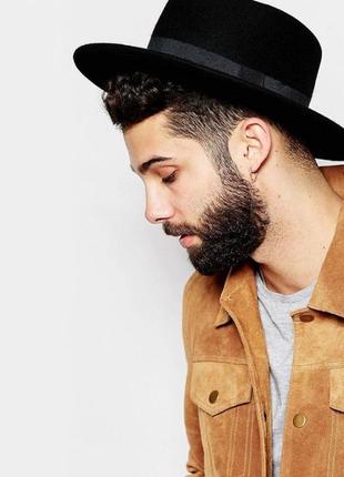 Шляпа мужская канотье, твердые поля