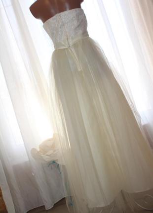 Нежное вечернее свадебное платье8 фото