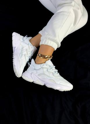 Женские кроссовки adidas ozweego white6 фото