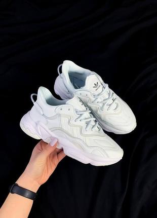 Женские кроссовки adidas ozweego white9 фото