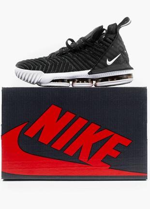 Nike lebron 16 "black white" 🆕 шикарные кроссовки найк🆕 купить наложенный платёж9 фото