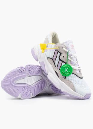 Женские кроссовки adidas ozweego white/purple