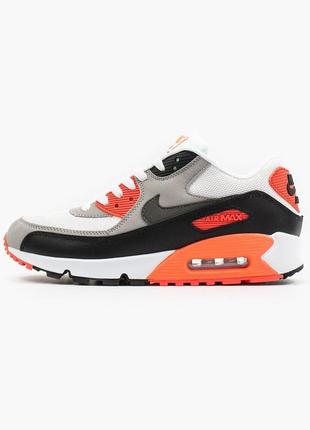 Мужские кроссовки nike air max 90 "black/grey/red"