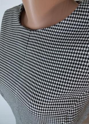 Трендовое классическое деловое платье в гусиную лапку от h&m2 фото
