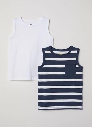 Комплект з 2-х бавовняних майок h&m
