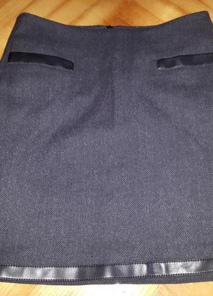 Теплая полушерстяная мини юбка от gardeur! p.-361 фото