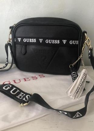 Черная сумка кроссбоди guess оригинал