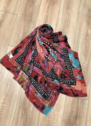 Шикарный красивый яркий шарф палантин из шерсти и шелка от passigatti3 фото