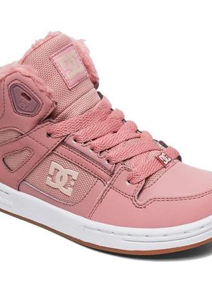 Детские утепленные кожаные хайтопы dc shoes, 100% оригинал