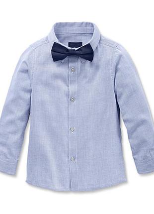 Стильная хлопковая рубашка для мальчика от тсм tchibo (чибо), германия, 146-152 см3 фото