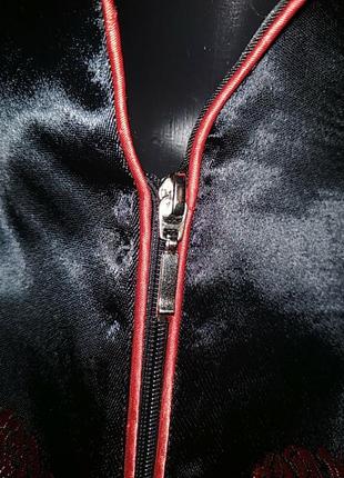 Шикарный китайский шелковый пиджак жакет на молнии4 фото