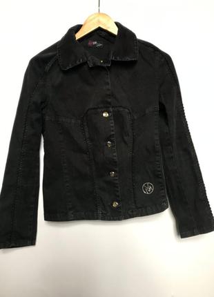 Черная джынсовая курточка1 фото
