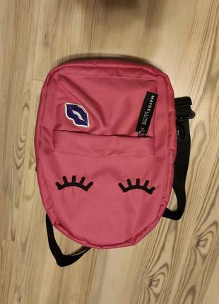 Ультрамодный розовый рюкзак-сумка мейбилин ню йорк7 фото