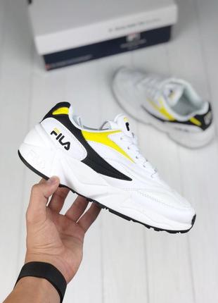 Кроссовки кожанные fila venom yellow, скидка❤