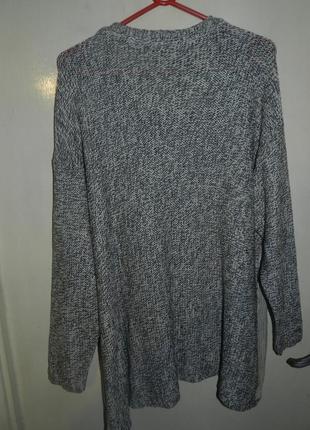 Джемпер-свитер-пуловер-трапеция,меланж,большого размера4 фото
