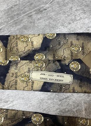 Краватка шовкова van heusen, з візерунком карти світу6 фото