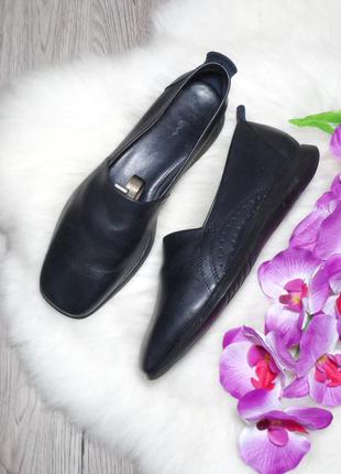 Шкіряні балетки мокасини популярного бренду ecco! виробництво словаччина! 39 р.