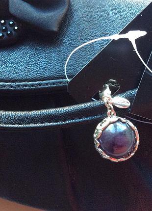 Подвеска шарм с натуральным камнем, подвес кулон pilgrim, дания